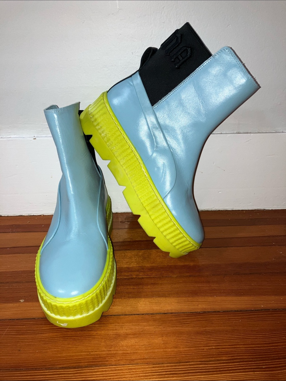 Puma x Fenty by Rihanna Blue & Yellow Platform Chelsea Boot